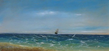 sailing in the sea 1884 Romantic Ivan Aivazovsky Russian Oil Paintings